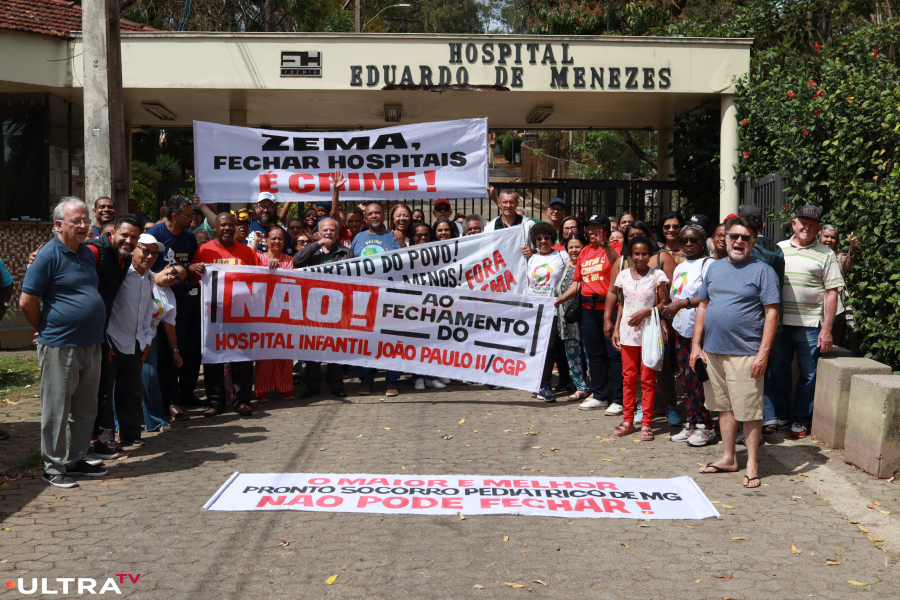 Moradores do Barreiro protestam contra retirada do Hospital Eduardo de Menezes